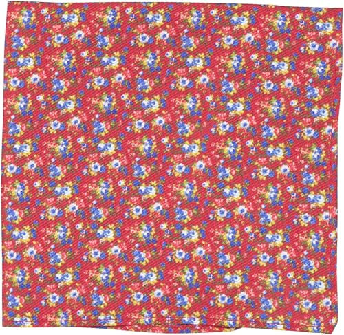 Seidenfalter by Prince Bowtie Herren Einstecktuch Blumen-Muster rot-mix