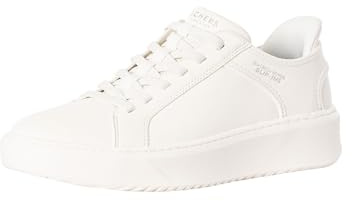 Skechers Men's Hands-Free Court Break Double Ventilated Trainers, White opulent garden, 40 EU Weit