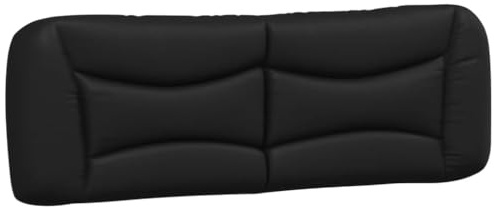 vidaXL Kopfteil-Kissen Hvar Schwarz 160 cm Kunstleder