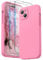 SURPHY Compatible with iPhone 14 Case with Screen Protector, Liquid Silicone Protection for Each Lens Shockproof Thickened Rubber Cover for iPhone 14 6.1 inch 2022 (Peach Pink)