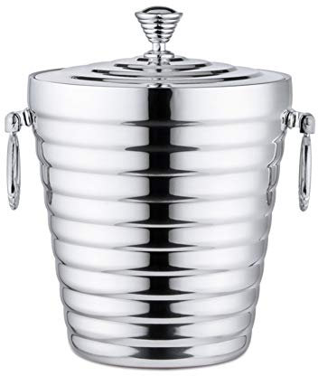Odongk Ket de Acero Inoxidable Bar Ktv Champagne Bucket Wine Barrel Ket Aislado, decoración del hogar/plata/1L