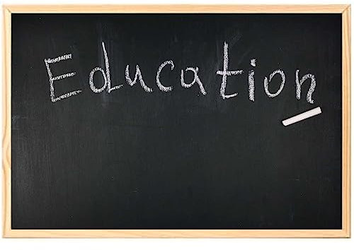 Acan Tradineur - Pizarra Negra con Tiza Blanca y Borrador - Marco de Madera - Facil de borrar y Colocar - Incluye hembrillas para Colgar - Colegios, oficinas - 40 x 60 cm