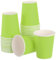 sourcing map Lot de 50 gobelets en papier jetables colorés de 255 ml - Jouets éducatifs créatifs - Fournitures d'artisanat - Gobelets en papier pour fêtes (vert clair)