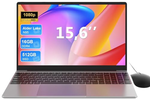 MAXLEGEN Computer portatile 15,6 pollici Full HD (16 GB DDR4 512 GB SSD) Quad-core Processore PC portatile, Bluetooth5.0, 1920 * 1080, 2.4G/5G WiFi, Tipo-C, Mini HDMI