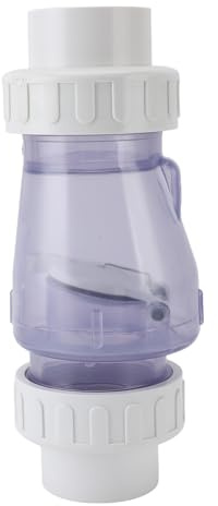 2 Zoll Klares Rückschlagventil, Transparent, Verhindert Rückfluss, Einfache Wartung, PVC-Kunststoff, für Wasserleitungen, Schwimmbäder, Industrie