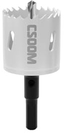 CSOOM Scie cloche M42 de 40 mm en bimétal blanc pour perceuses dans le bois, le plastique, les cloisons sèches et les matériaux en tôle