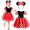 OUMDON Déguisement Princesse Souris pour Fille: Robe Mini Souris avec Serre-Tête Oreilles de Souris - Déguisement de Souris Filles pour Fête d'Anniversaire Carnaval Cosplay (Mini Souris, 130)