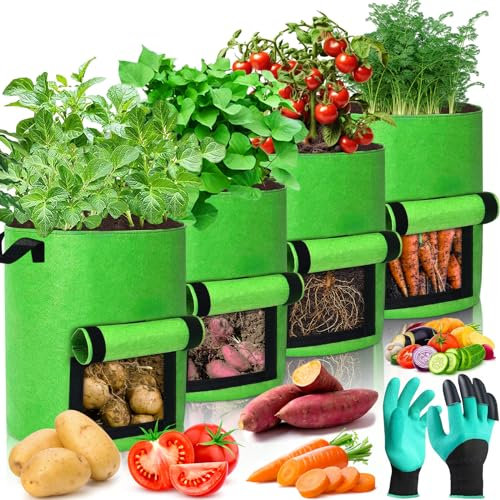 Purpledi 4 Piezas Bolsas de Cultivo de Papa