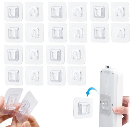 GXGM Klebehaken Transparent, Klebehalterung, kein Bohren erforderlich, selbstklebende doppelseitige Wandhaken，abnehmbar, geeignet für Küche, Bad, Wohnzimmer, 10 Paar