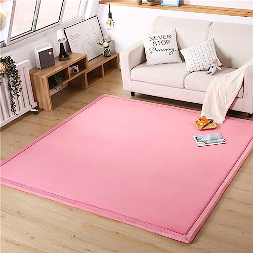 Tapis de jeu extra large doux et épais pour bébé rampant et activité du ventre - Tapis de sol pour enfants et tout-petits - Tapis d'éveil pour chambre ou salle de jeux - Motif rose mignon 2