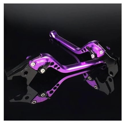 AJOHBM Steuergriff Kupplung Bremshebel Für Aprilia RX125 SX125 RX SX 125 2021 2022 2023 2024 Motorradzubehör Mit Einstellbarem Brems- Und Kupplungshebel(Purple 177mm)