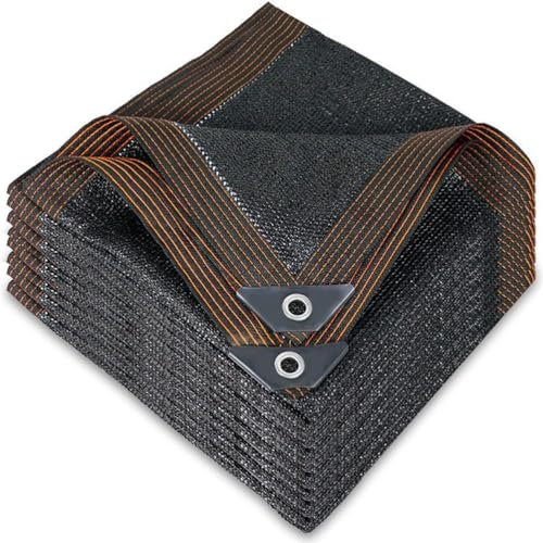 MIDUOLAI Toile D'Ombrage Noire à 90%, BâChe en Maille Durable avec œIllets Filet Pare-Soleil De Jardin RéSistant avec Bordures ScelléEs pour Abri De Plantes, Serre, Terrasse,Noir,2 * 1M