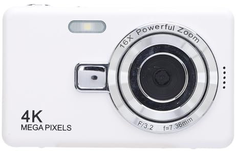 GOWENIC Fotocamera Digitale, Microfono Integrato in Microfono da 2,4 Pollici Schermata da Zoom con Zoom Fotocamera Digitale Compatta 50mp 4k per Viaggi (Nessuna scheda di memoria)