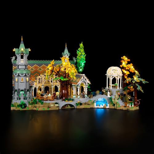 Kyglaring Led Licht Kompatibel mit Lego Icons Der Herr Der Ringe: Bruchtal 10316 Collectible Bausteine, LED Beleuchtungszubehör für das Lego Modellset 10316 (Kein Modell)