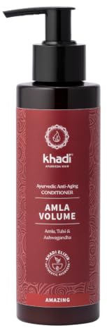 khadi Amla Volume Conditioner für feines, sichtbar dichteres Haar, 200 ml | Ayurveda Volume-Booster für Fülle, Frisierbarkeit & Geschmeidigkeit durch Pflanzenkraft, 100% zertifizierte Naturkosmetik