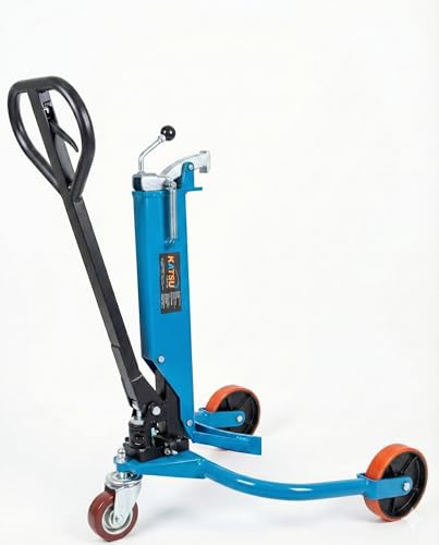 KATSU Tools Hydraulic Drum Truck Trolley – 260 kg Capacity Drum Lifter & Mover for 210L (55 Gallon) Steel Drums, Industrial Oil Barrel Handling, Model 161714