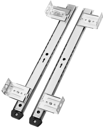 hogtnd Black Keyboard Tray Mounting Rail, 35mm, Supports up to 24cm Extension and Adjustable Positions, Desk Planner Rail, Permanent Keyboard Tray Bracket