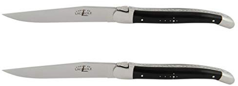 Forge De Laguiole Tafelmesser 2-teilig Horn sw