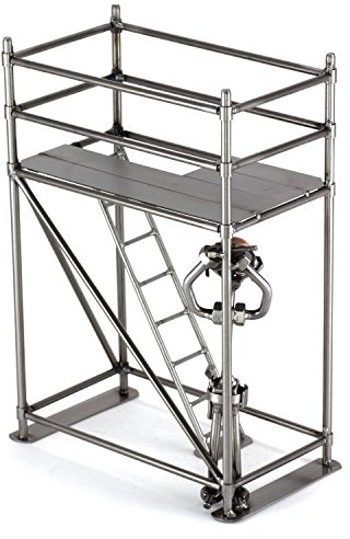 Steelman24 Schraubenmännchen Gerüstbauer | Made in Germany,Handarbeit,Geschenkidee,Stahlfigur,Metallfigur,Metallmännchen