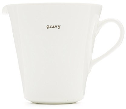 Keith Brymer Jones - Word Range - Large Ceramic White Jug - gravy - 500ml - Gift Boxed