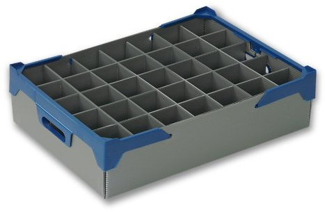 Shot Glass Storage Box - Glassjacks for Glass or Item Max Width 65mm, Glass Max Height 115mm with 35 Cells.