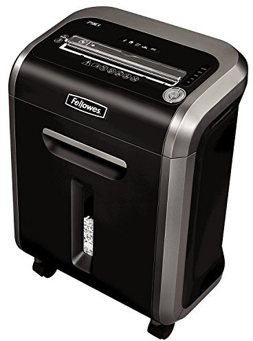 Fellowes 16 Sheet Paper Shredder for Office Use - 100% Jam Proof Cross Cut Shredder - 79Ci Shreds for 20 Minutes - Powershred Office Shredder with Large 23 Litre Pull-Out Bin - DIN Level P4 - Black