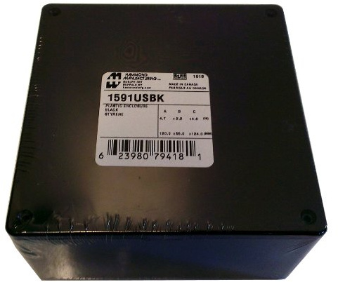Hammond Electronics 1591USBK 1591USBK Universal-Gehaeuse 120 x 120 x 59 ABS Schwarz 1St.