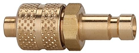 RIEGLER 107080-243.093 Nipplo per frizioni NW 2,7, Raccordo Portagomma, Ottone Lucido, per Tubo 4x3, 1 Pezzo