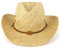Hawkins Hats Straw Cowboy HAT with Leather Band Trim & Horses Badge Natural