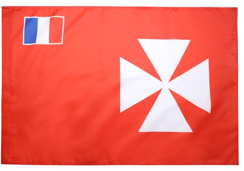 AZ FLAG - Drapeau Royaume coutumier d’Uvéa - 150x90 cm - Drapeau Wallis 100% Polyester Avec Fourreau et cordelette - Pavillon 110 g