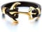 COOLSTEELANDBEYOND Große Edelstahl Goldfarben Anker Armband Herren Armband Braun Lederarmband Leder Armreif
