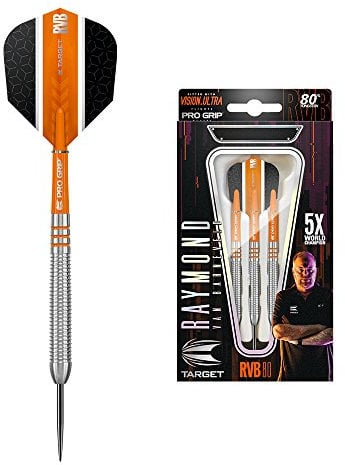 Target Darts Raymond Van Barnefeld 80% Steel Tip Dartpfeile (25gr), natur 25 g