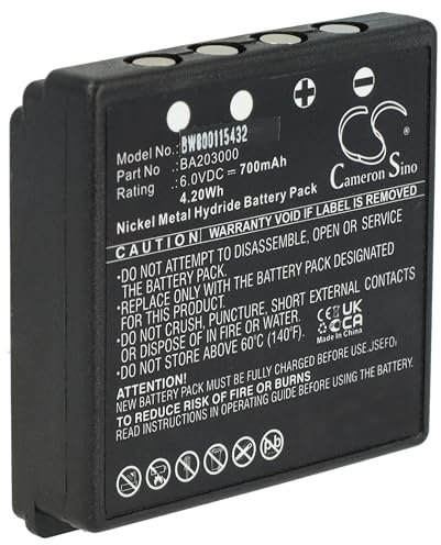 vhbw Batterie Compatible avec HBC Micron 5, 6, 4 opérateur télécommande Industrielle (700mAh, 6V, NiMH)