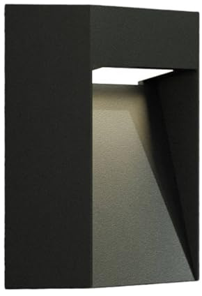 Lucande LED Wandleuchte außen Dijora (Modern) in Schwarz aus Aluminium (1 flammig,) - Außenwandleuchten Wandlampe Led Außenlampe Outdoor für Außenwand/Hauswand Haus Terrasse &