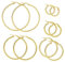 Mannli - Set di orecchini in acciaio inossidabile ipoallergenici, per donne e ragazze, color oro, oro rosa e Acciaio inossidabile, colore: 02.gold, cod. HoopEarrings02