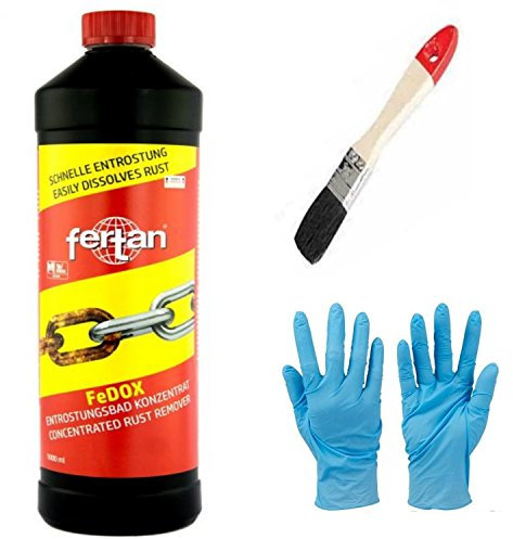 Fertan FEDOX Entroster-Konzentrat Rostentferner, Rostkonverter - Der perfekte Rostumwandler inkl. Pinsel von E-Com24 (FeDOX Konzentrat 1 l)