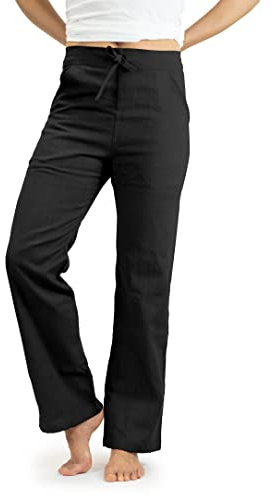 SCHAZAD Leinenhose Essential-Slim (M, schwarz)