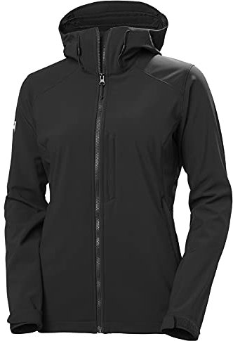 Helly Hansen Damen W Paramount Hood Softshell Jkt, Schwarz, L