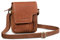ROYALZ 'Columbus' Echtleder Herren Umhängetasche Klein Leder - perfekt als Alltagstasche für Männer - Schultertasche im Vintage Look Mini Messenger Bag zum Umhängen, Farbe:Texas Braun