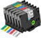 NineLeaf 6er-Pack 12mm Kompatible für Brother P-Touch Bänder TZE 12mm 0.47 TZe-131 TZe-231 TZe-431 TZe-531 TZe-631 TZe-731 AZE Mehrere Farben Schriftband für H105 H107B H100LB H108 D210 D400 1000 1280
