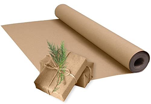 Triplast Brown ECO Kraft Paper (600mm x 20m) - Eco-Conscious & Recyclable - Multipurpose Wrapping Paper Roll with a Premium & Rustic Finish - Ideal for Gift Wrapping, Parcel Packing, Arts & Craft