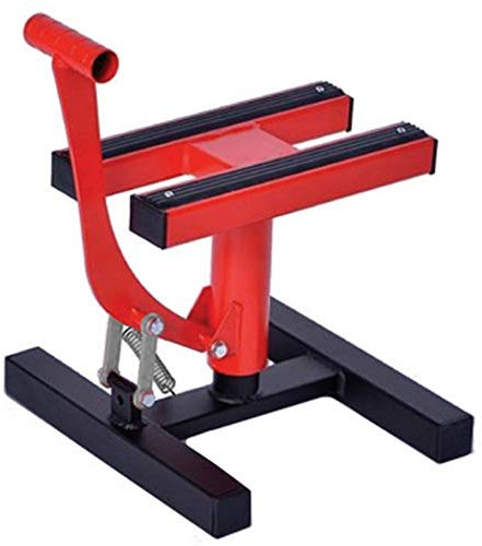 Cruizer - Caballete central para mantenimiento de motocicletas de cross o enduro, carga máxima 200 kg rojo