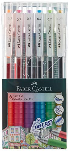Faber-Castell Bolígrafo de gel Fast Gel 0.7 cartera de 6