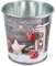 Deko Topf/Metalleimer/Blumentopf - Motivwahl - Weihnachten - 10 cm hoch - Metall rostfrei - Blech Eimer - rund - frostsicher - Pflanztopf Übertopf Gartene..