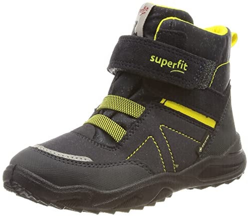 Superfit Jungen Glacier Warm gevoerde Gore-tex Schneestiefel, Blau Gelb 8020, 23 EU Weit