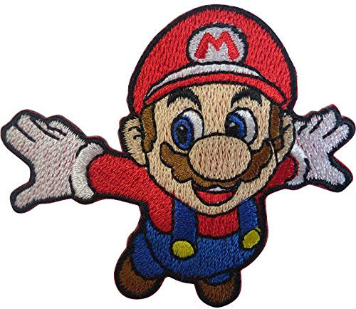 Mario Patch Eisen Nähen auf Stickerei Abzeichen Super Mario Bros Videospiel
