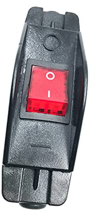 1pcs 30A 220V Heavy Duty interruptor de cable en línea de gran corriente en línea interruptor basculante de encendido/apagado con luz roja,
