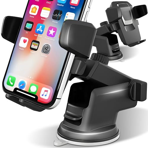 Retoo Soporte de teléfono móvil para Coche con rotación de 360° y protección de Silicona, Soporte para Coche para Smartphone de 4,5 a 6,5 Pulgadas, Soporte Universal para teléfono móvil