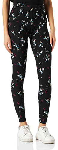 Urban Classics TB4771-Ladies Soft AOP Leggings, Pantaloni Donna, Blackfloret, S