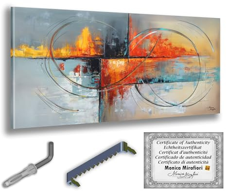 Monica Mirafiori I 100% HANDGEMALT I Gemälde Die Stille 100x50cm | Gemälde Handgemalt | Acrylgemälde | Sehr Großes Acrylbild I Moderne Kunst I Kunstbilder